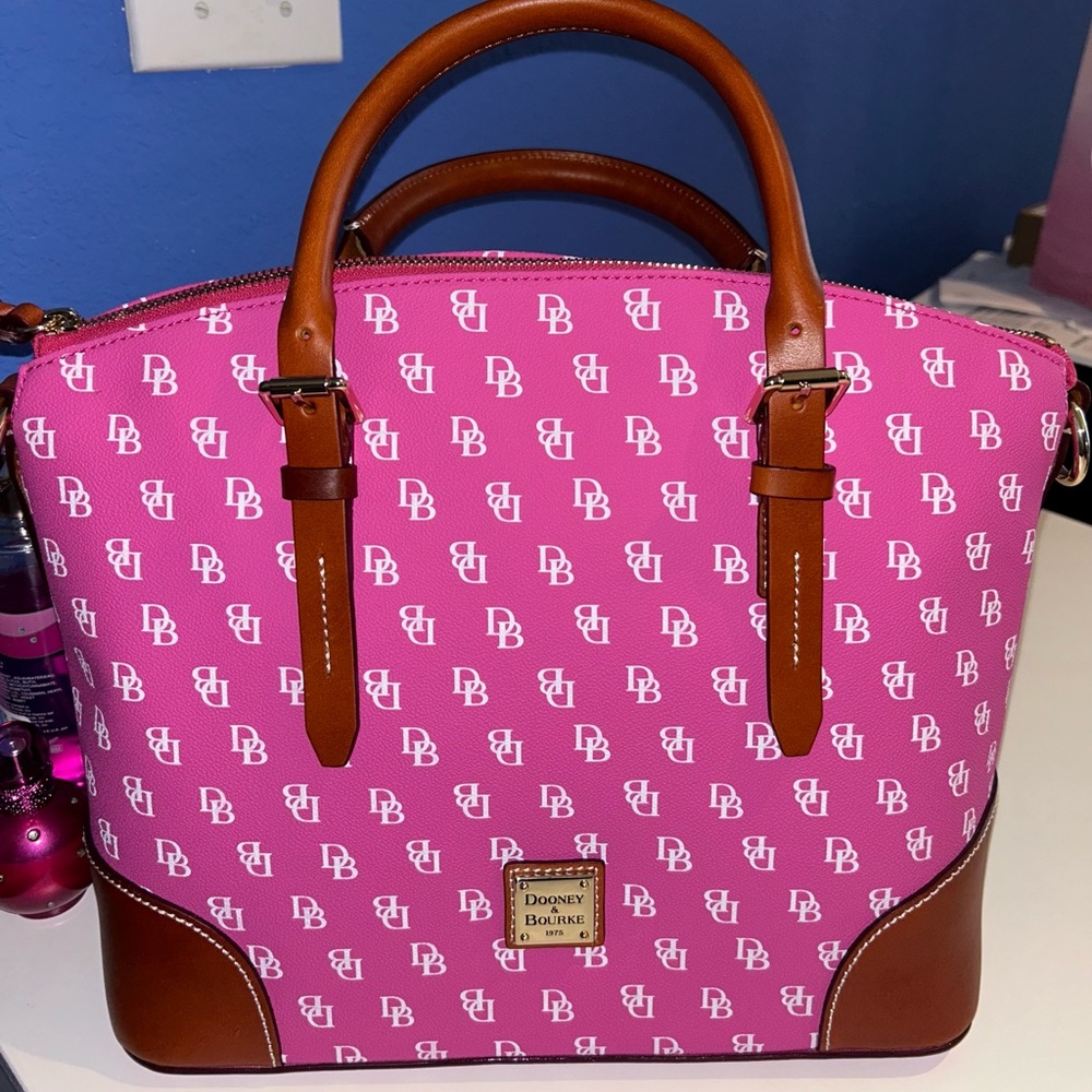Dooney & Bourke Gretta Domed Satchel in Fuchsia